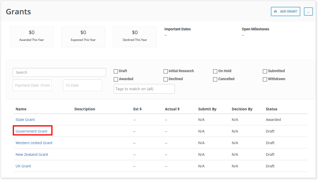 Grant Management Overview – BetterUnite Help Center